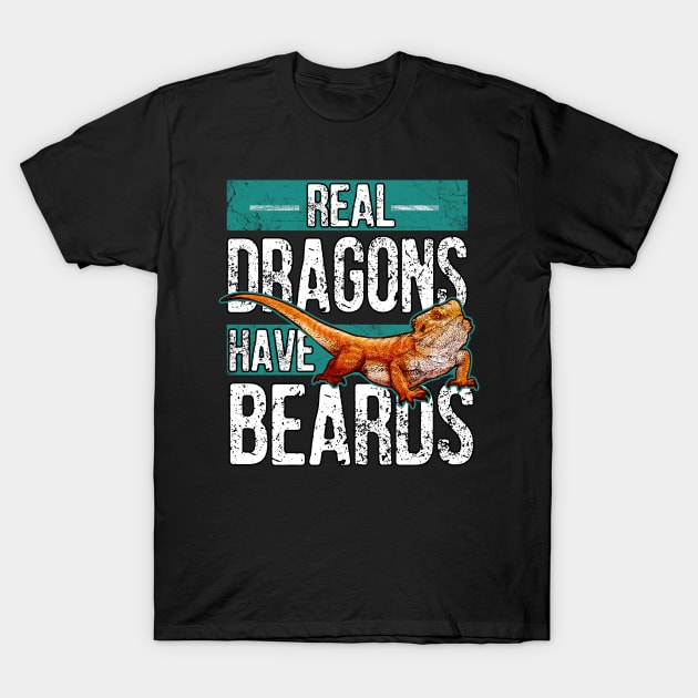 Real dragons have beards, bearded dragon T-Shirt by Ryuvhiel